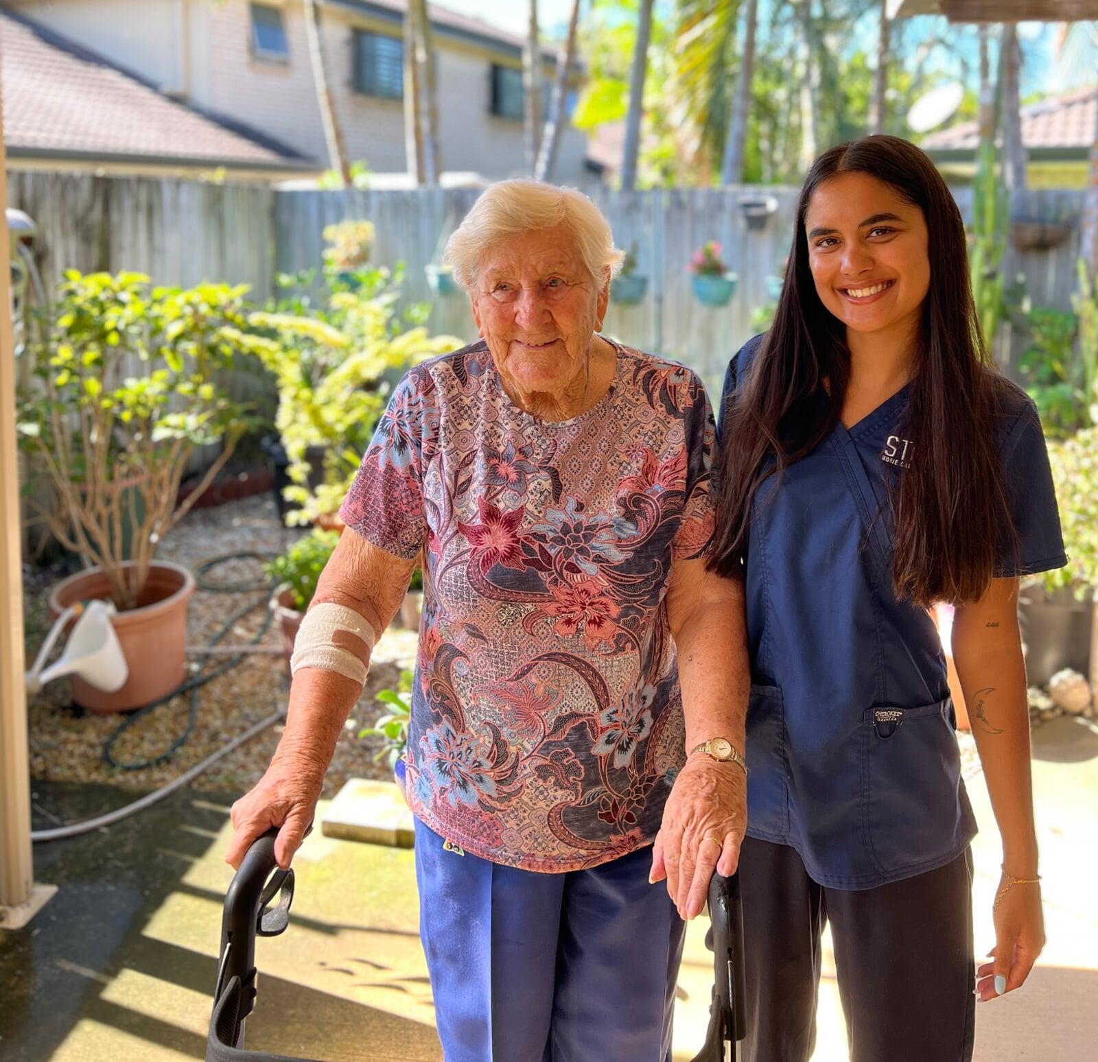 Val with Stable Home Care Carer