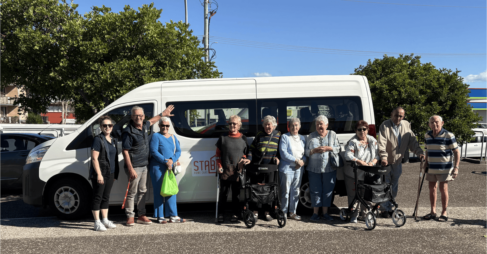 Clients on a Bus Tour